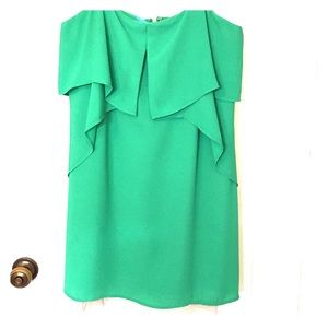 BCBG Green strapless cocktail dress
